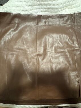 *4 for 30* Plus Size Old Navy Brown Faux Leather Mini Women’s Skirt